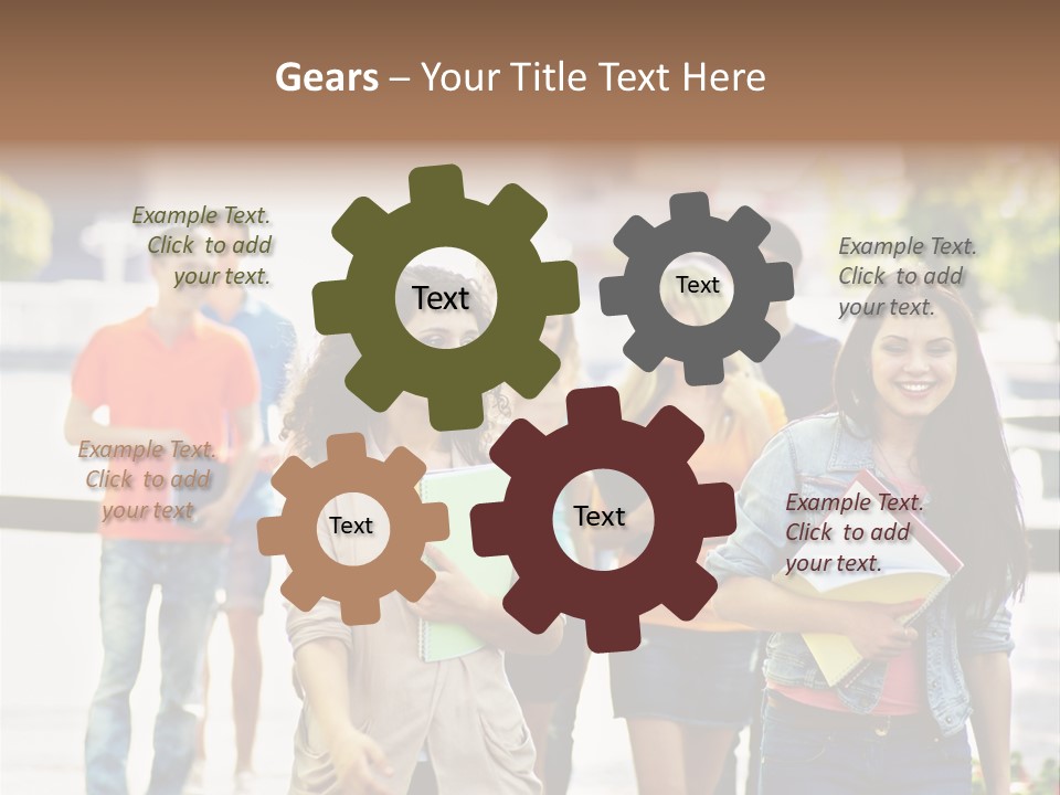 Grass Exam Girl PowerPoint Template