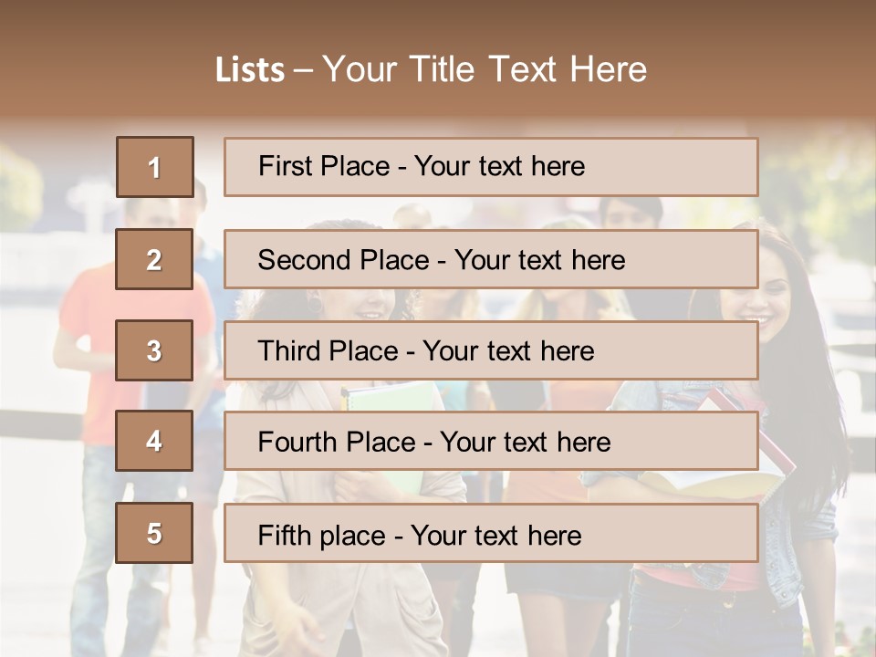 Grass Exam Girl PowerPoint Template