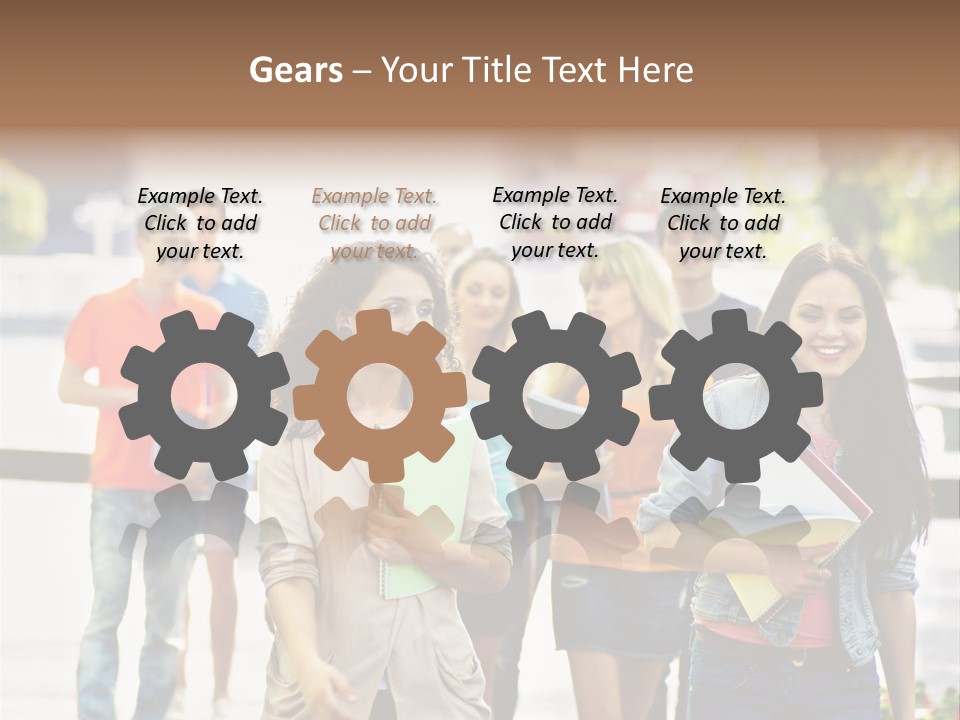 Grass Exam Girl PowerPoint Template