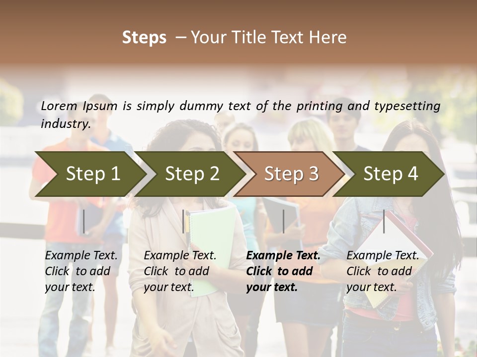 Grass Exam Girl PowerPoint Template
