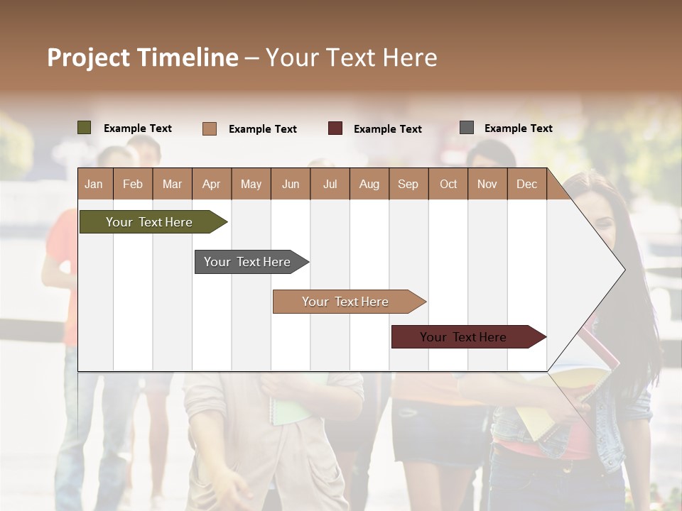 Grass Exam Girl PowerPoint Template