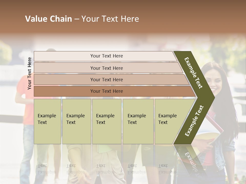 Grass Exam Girl PowerPoint Template