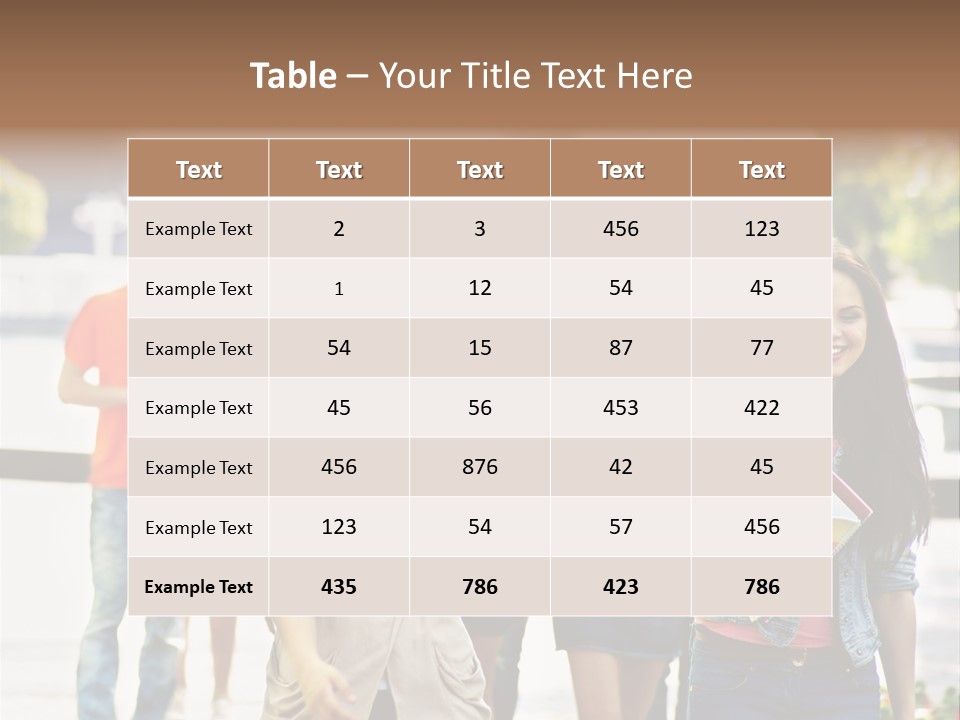 Grass Exam Girl PowerPoint Template
