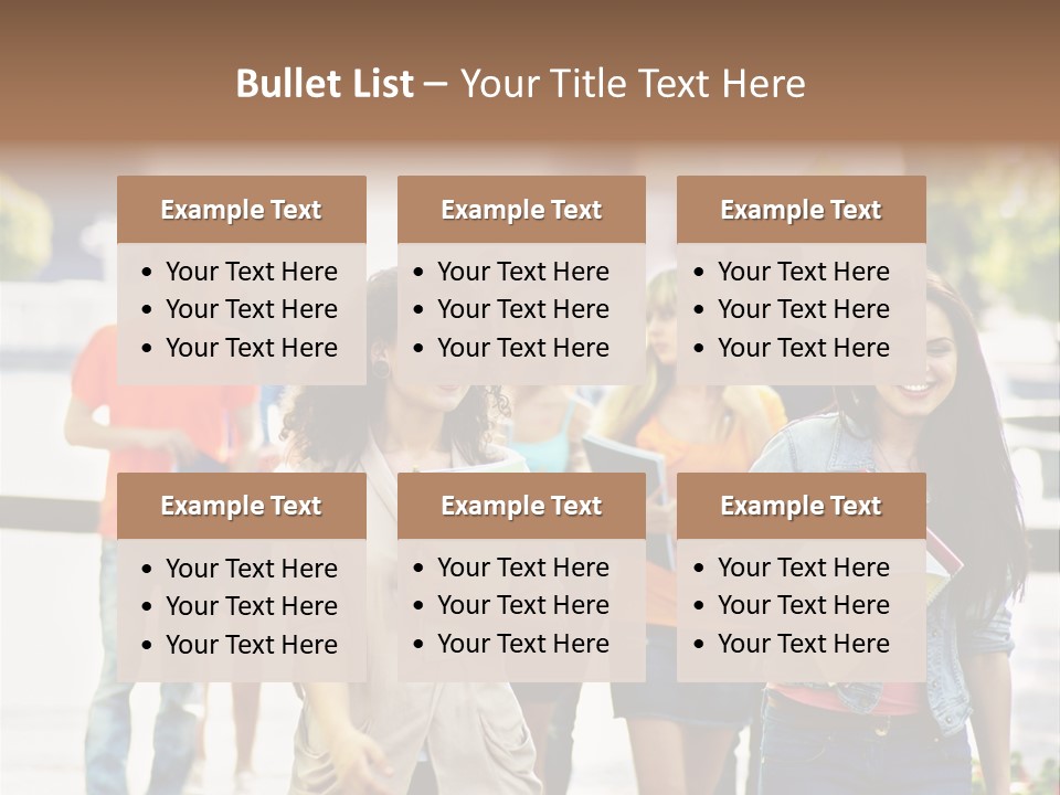 Grass Exam Girl PowerPoint Template