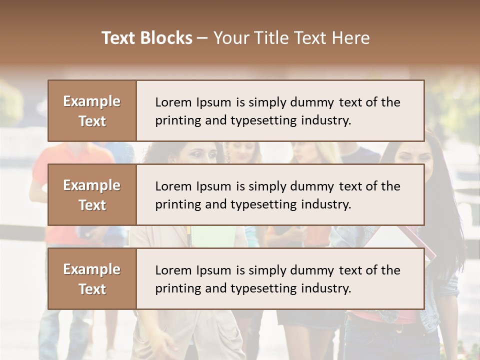 Grass Exam Girl PowerPoint Template