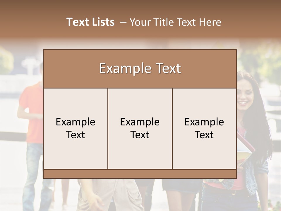 Grass Exam Girl PowerPoint Template