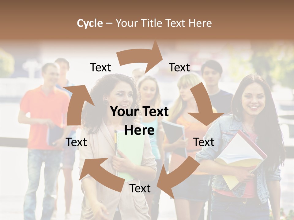 Grass Exam Girl PowerPoint Template