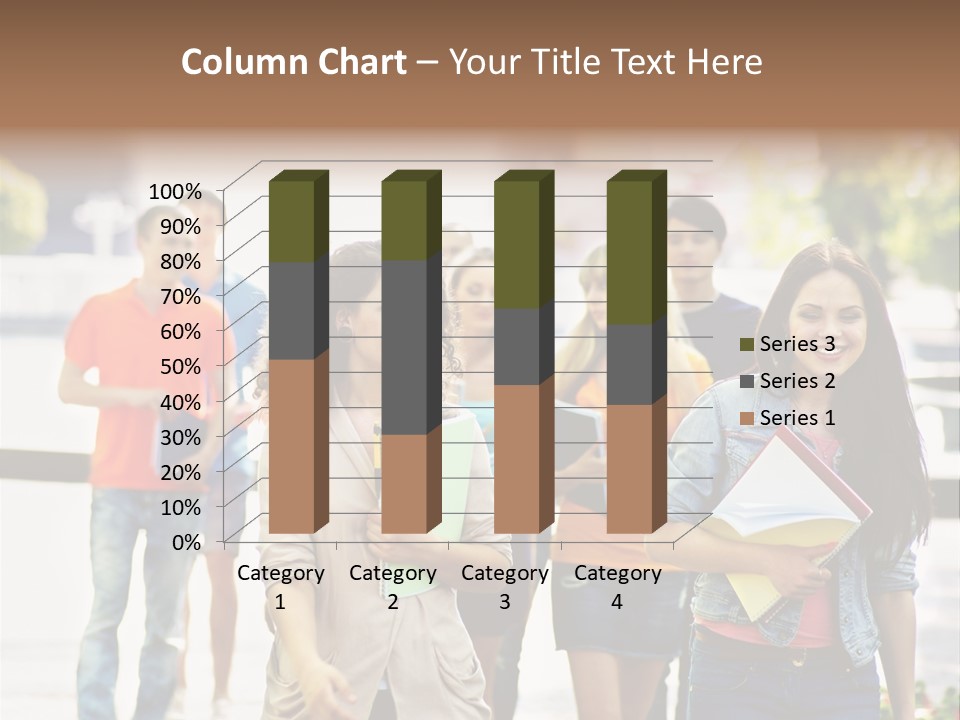 Grass Exam Girl PowerPoint Template