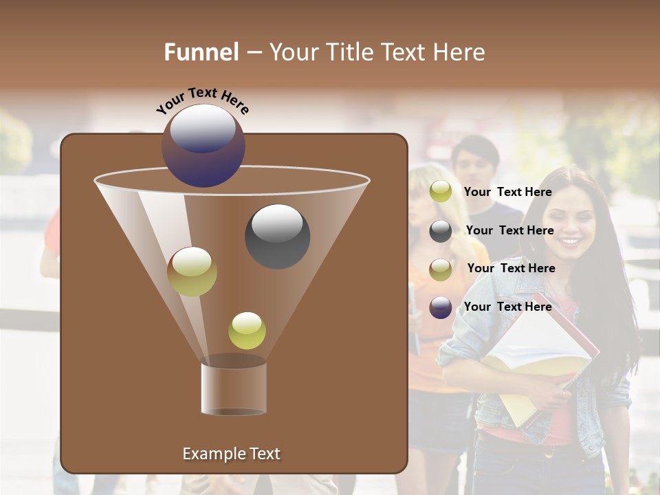 Grass Exam Girl PowerPoint Template