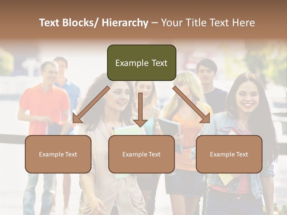 Grass Exam Girl PowerPoint Template