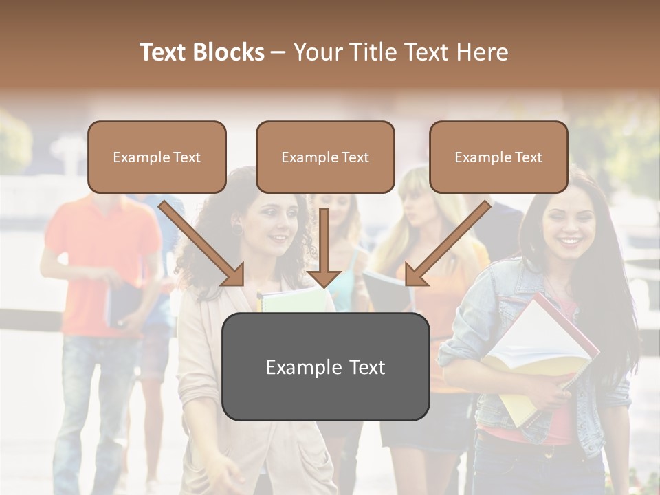 Grass Exam Girl PowerPoint Template