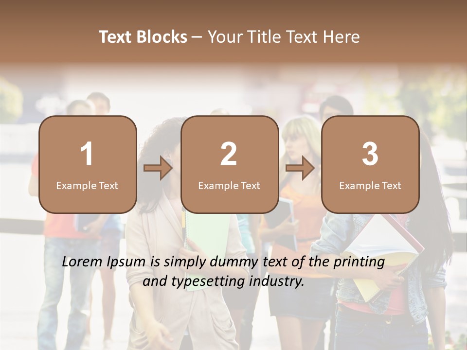 Grass Exam Girl PowerPoint Template