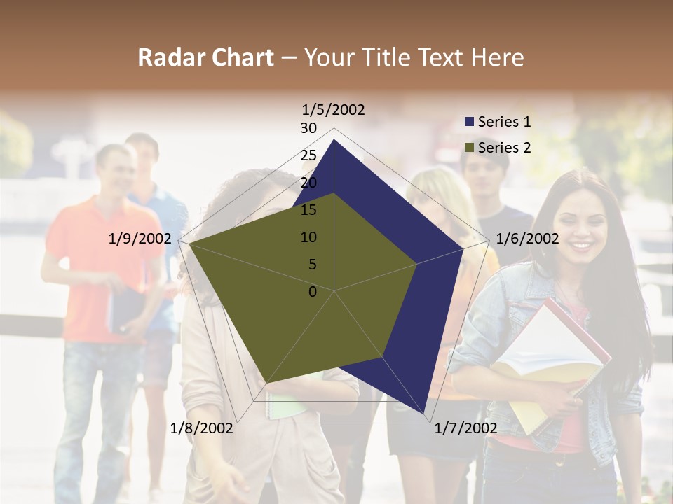 Grass Exam Girl PowerPoint Template