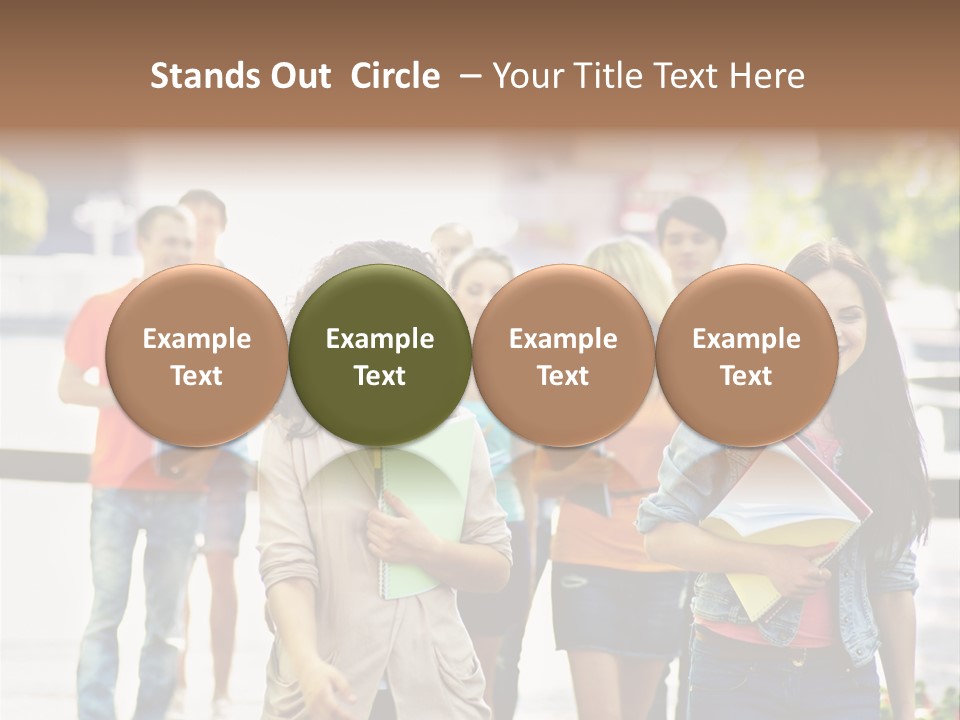 Grass Exam Girl PowerPoint Template