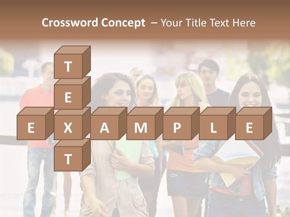 Grass Exam Girl PowerPoint Template