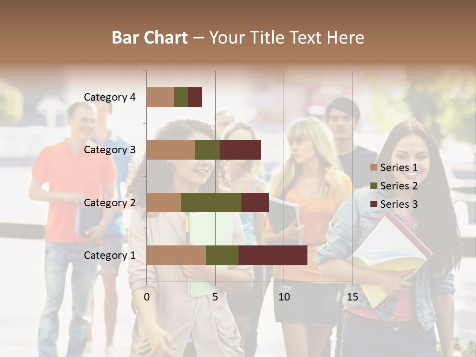 Grass Exam Girl PowerPoint Template