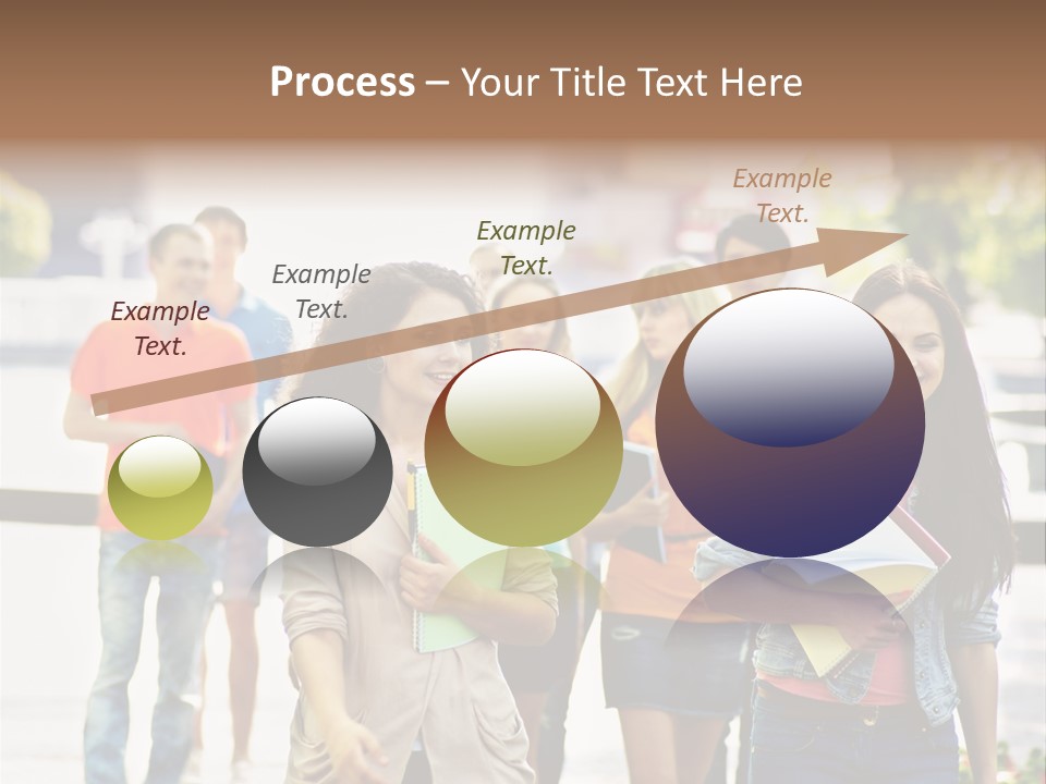 Grass Exam Girl PowerPoint Template