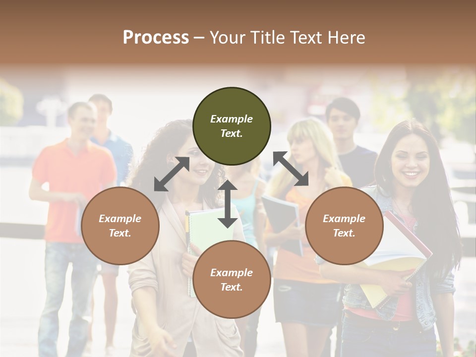Grass Exam Girl PowerPoint Template