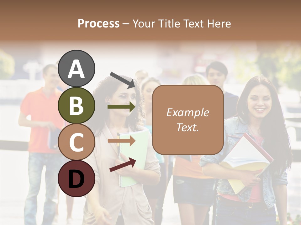 Grass Exam Girl PowerPoint Template