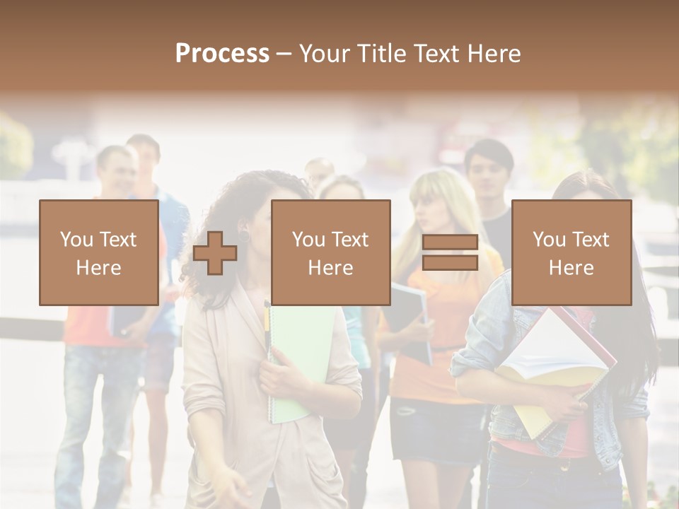 Grass Exam Girl PowerPoint Template