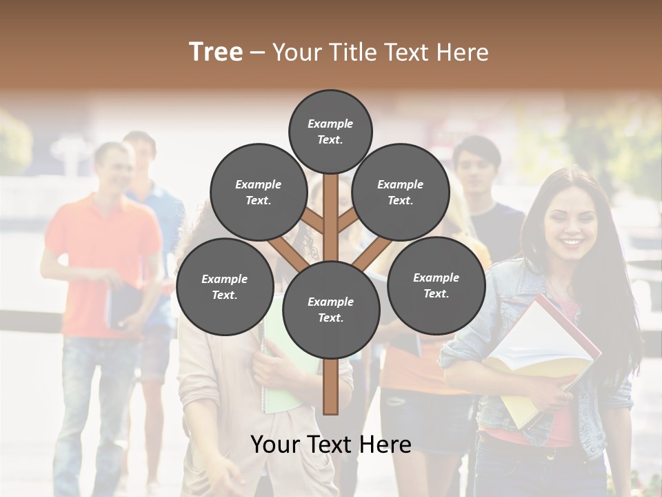 Grass Exam Girl PowerPoint Template