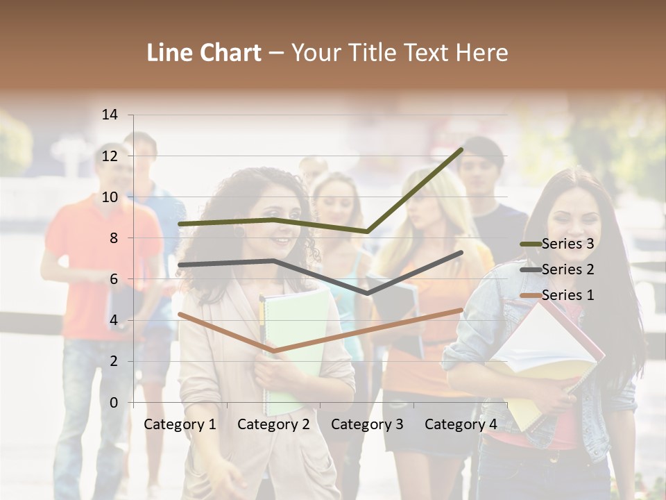 Grass Exam Girl PowerPoint Template