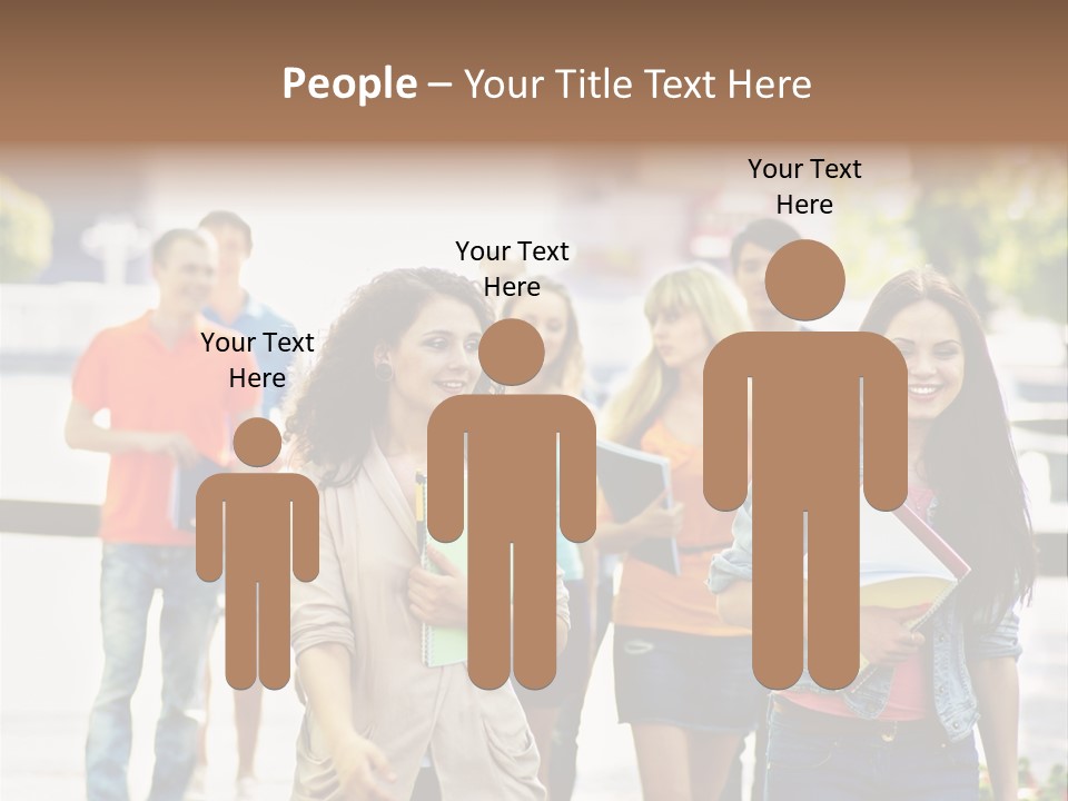 Grass Exam Girl PowerPoint Template