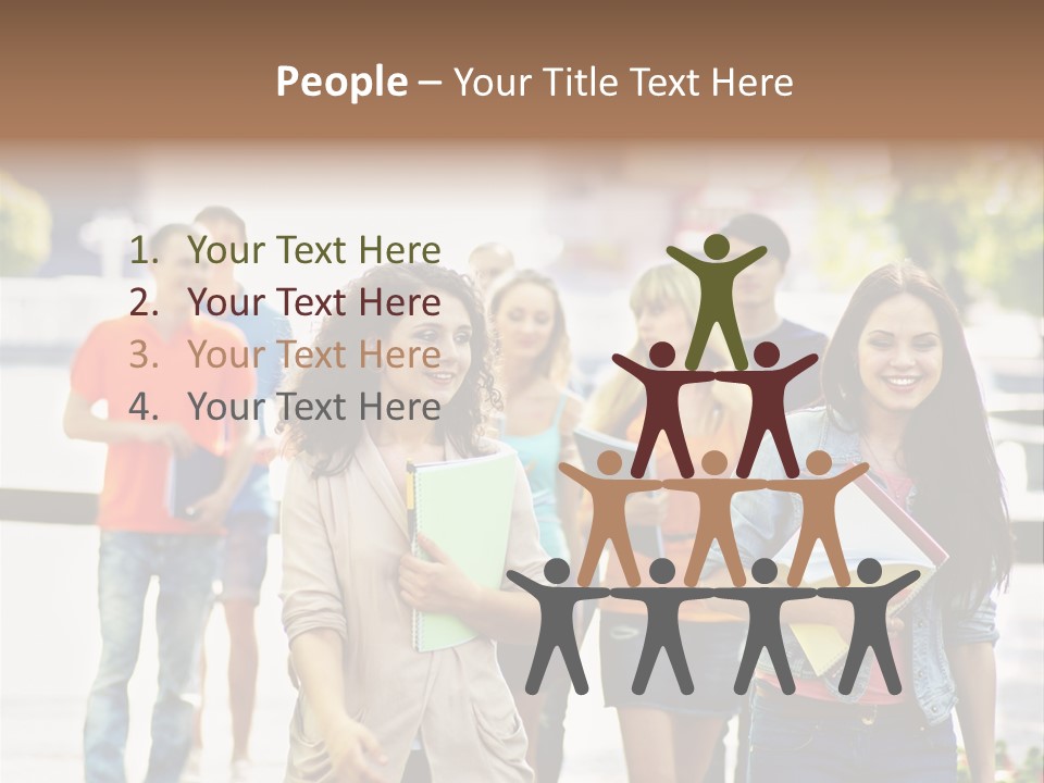 Grass Exam Girl PowerPoint Template