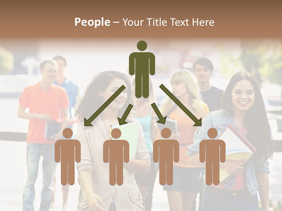 Grass Exam Girl PowerPoint Template