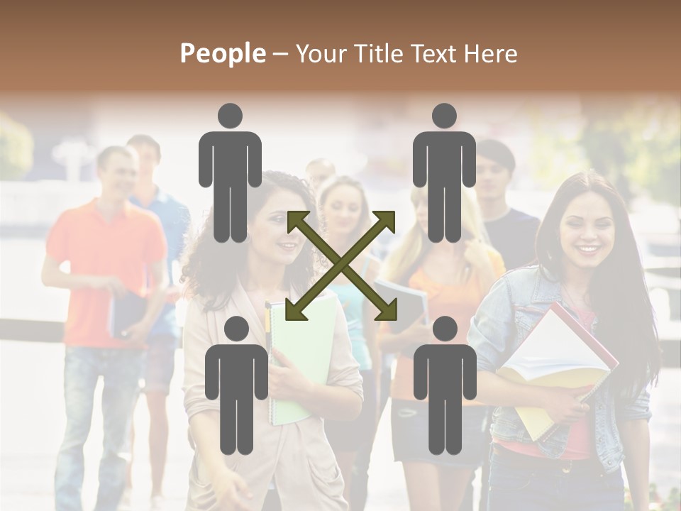 Grass Exam Girl PowerPoint Template