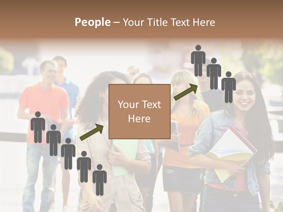 Grass Exam Girl PowerPoint Template