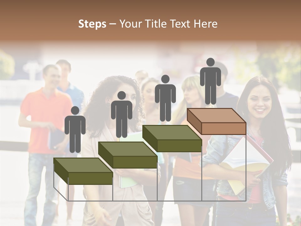 Grass Exam Girl PowerPoint Template