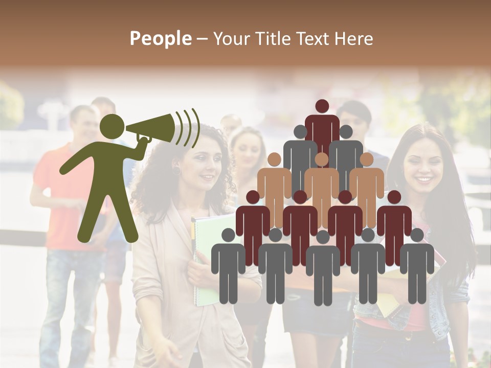 Grass Exam Girl PowerPoint Template