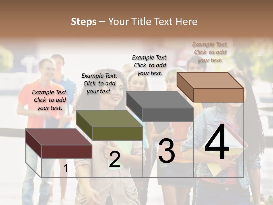 Grass Exam Girl PowerPoint Template