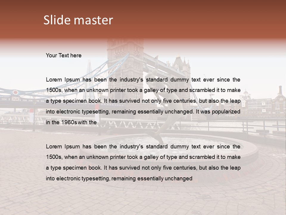 Dock Girl River PowerPoint Template