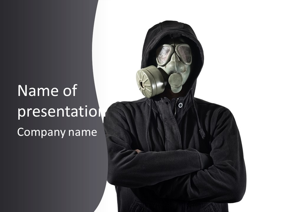 Man Environmental Biohazard PowerPoint Template