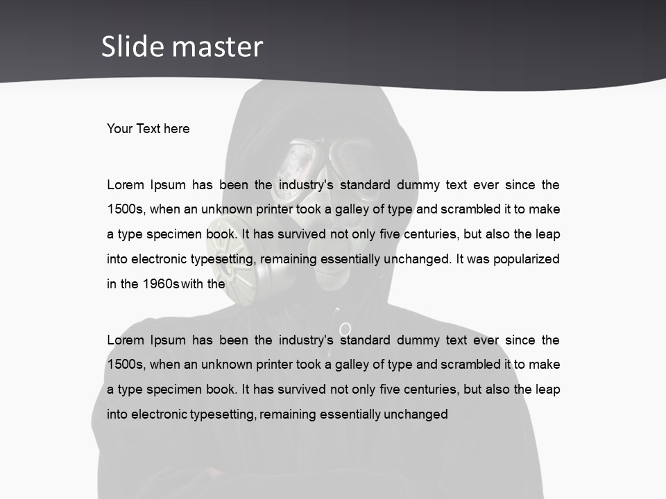 Man Environmental Biohazard PowerPoint Template