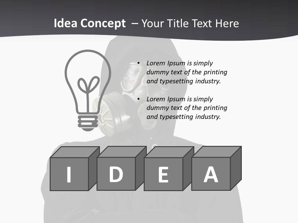 Man Environmental Biohazard PowerPoint Template