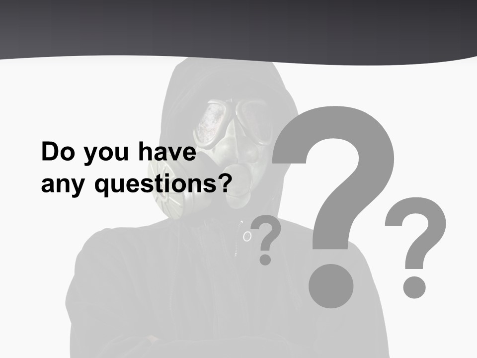 Man Environmental Biohazard PowerPoint Template