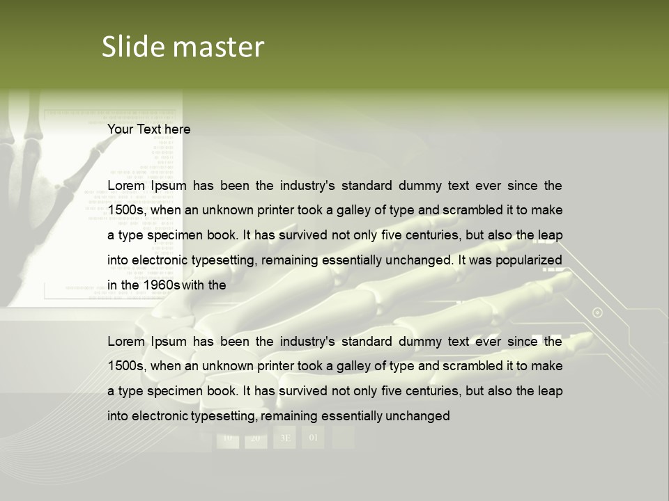 Render Bone Skeletal PowerPoint Template