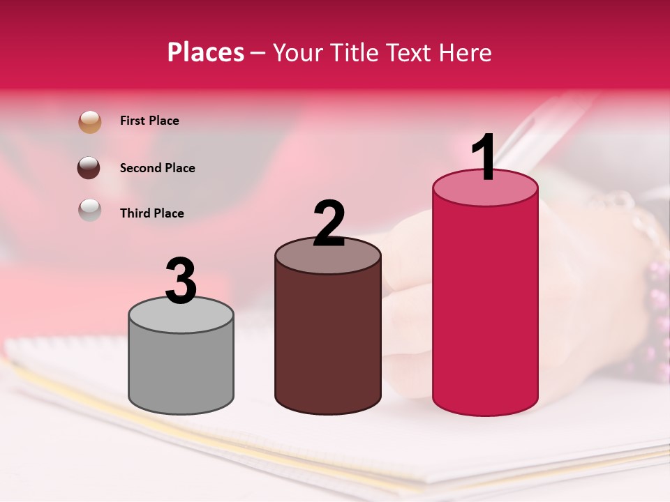 Writing Girl Diary PowerPoint Template