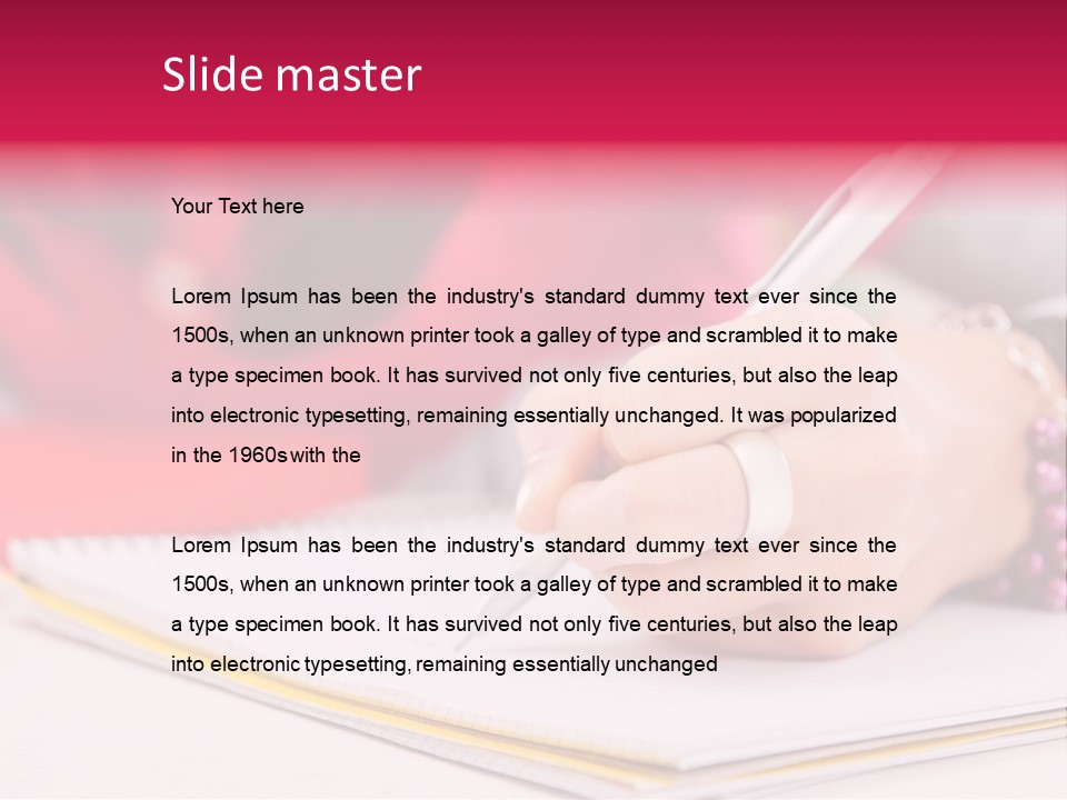 Writing Girl Diary PowerPoint Template