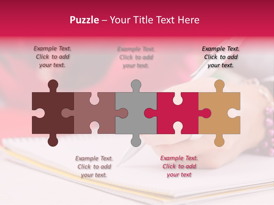 Writing Girl Diary PowerPoint Template