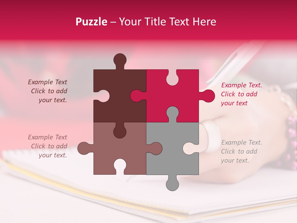 Writing Girl Diary PowerPoint Template