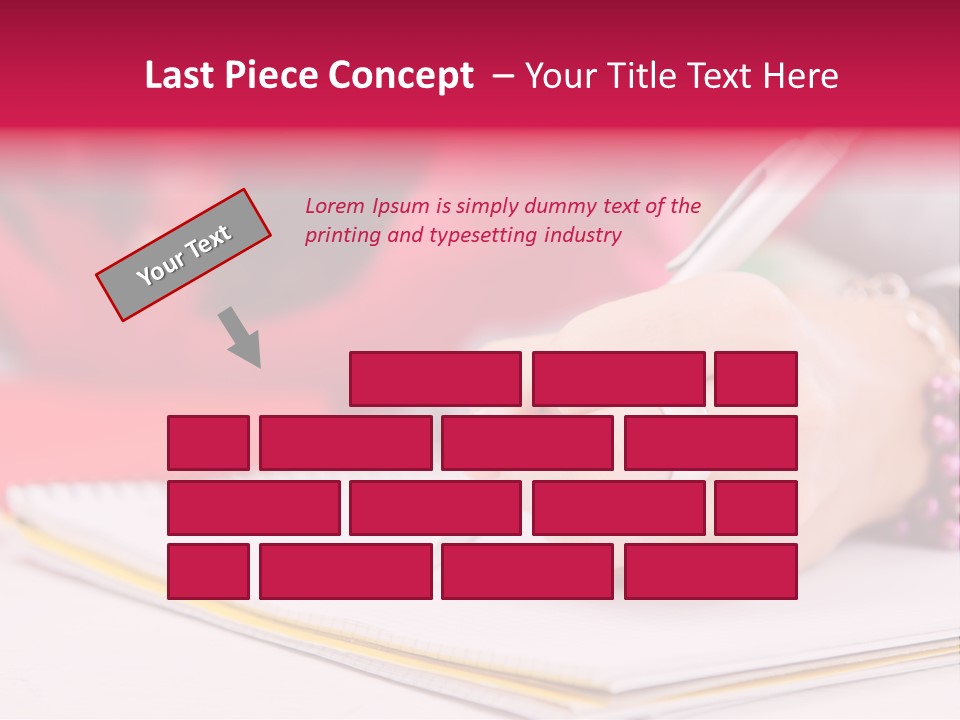 Writing Girl Diary PowerPoint Template