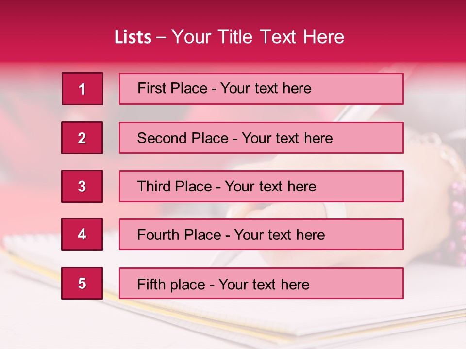 Writing Girl Diary PowerPoint Template