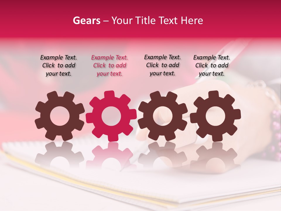 Writing Girl Diary PowerPoint Template