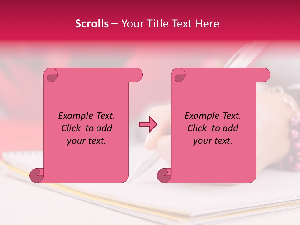 Writing Girl Diary PowerPoint Template