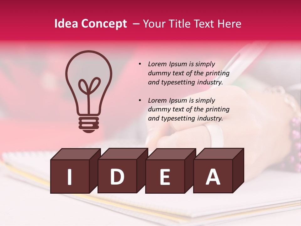 Writing Girl Diary PowerPoint Template