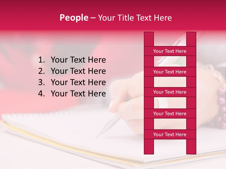 Writing Girl Diary PowerPoint Template